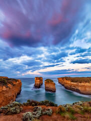 Beautiful, sunrise, over Loch Ard Gorge.Port Campbell National Park.Great Ocean Road,Victoria.Australia.