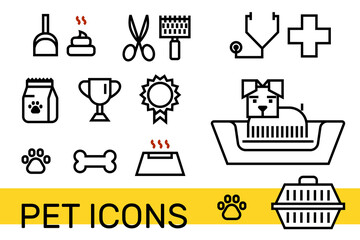 Pet icon set