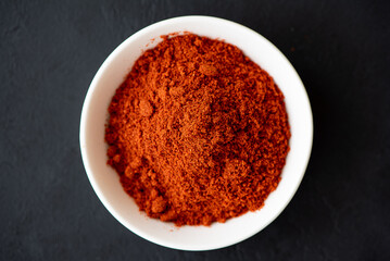 spices for cooking - dried red paprika closeup
