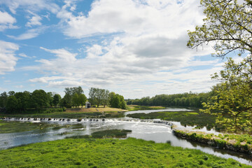 Fototapeta premium Venta Rapid is a waterfall on the Venta River in Kuldiga, Latvia