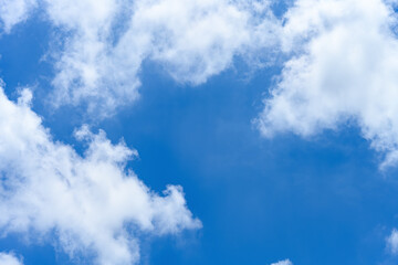 Obraz premium beautiful blue sky with white clouds in the morning horizontal composition