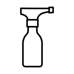 disinfectant bottle with spray , disinfectant solution, disinfectant, line style icon