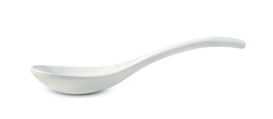 ceramic spoon isolated on white background ,include clipping path