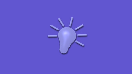 Amazing 3d bulb icon,beautiful blue idea bulb icon
