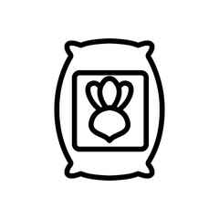 turnip bag icon vector. turnip bag sign. isolated contour symbol illustration