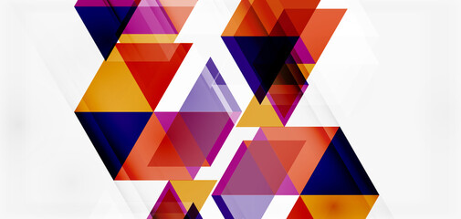 Geometric abstract background, mosaic triangle and hexagon shapes. Trendy abstract layout template for business or technology presentation, internet poster or web brochure cover, wallpaper