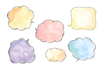 Fototapeta premium 手書きの吹き出しセット