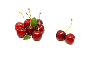 Obraz na płótnie Canvas Fresh and delicious red cherry