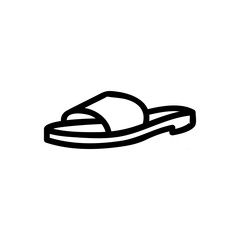 clog shoe icon vector. clog shoe sign. isolated contour symbol illustration