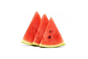 Watermelon of various shapes in white background