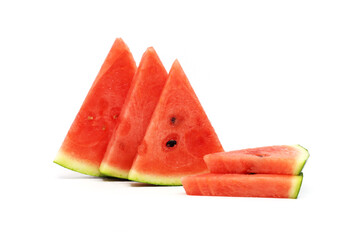 Watermelon of various shapes in white background