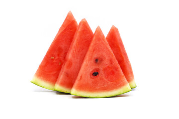 Watermelon of various shapes in white background