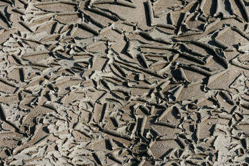 drought cracked a clay surface