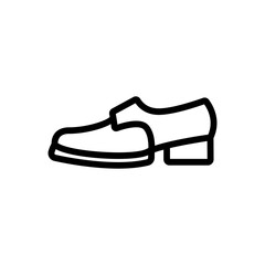 brogue shoe icon vector. brogue shoe sign. isolated contour symbol illustration