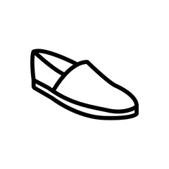 moccasin shoe icon vector. moccasin shoe sign. isolated contour symbol illustration