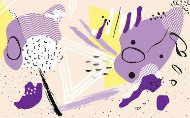 Universal Abstract Background texture. Collage. Vector illustration. Backdrop for design works.