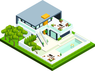 isometric view of a house