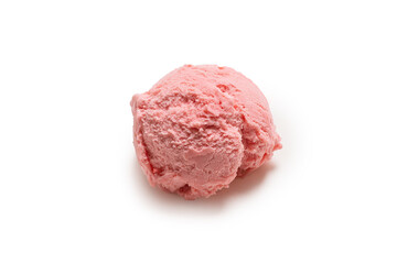 Ice-cream ball isolated on white.