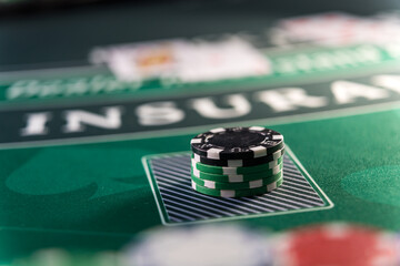 Casino Black Jack table