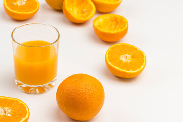 Orange juice, Oranges  for Healthy Diet Snack.