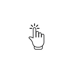 Obraz premium One hand click vector icon illustration