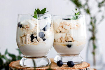 Light summer dessert made from whipped cream, meringues and fresh berries. Eaton mass