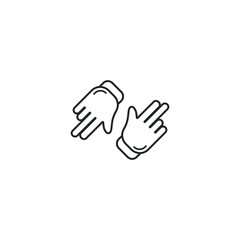 Hand gesture icon logo simple template