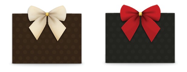 cards with bow ribbon