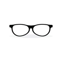 glasses on white background