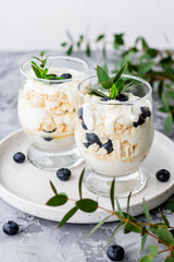 Light summer dessert made from whipped cream, meringues and fresh berries. Eaton mass