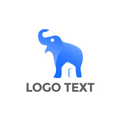 Obraz premium elephant and home logo design