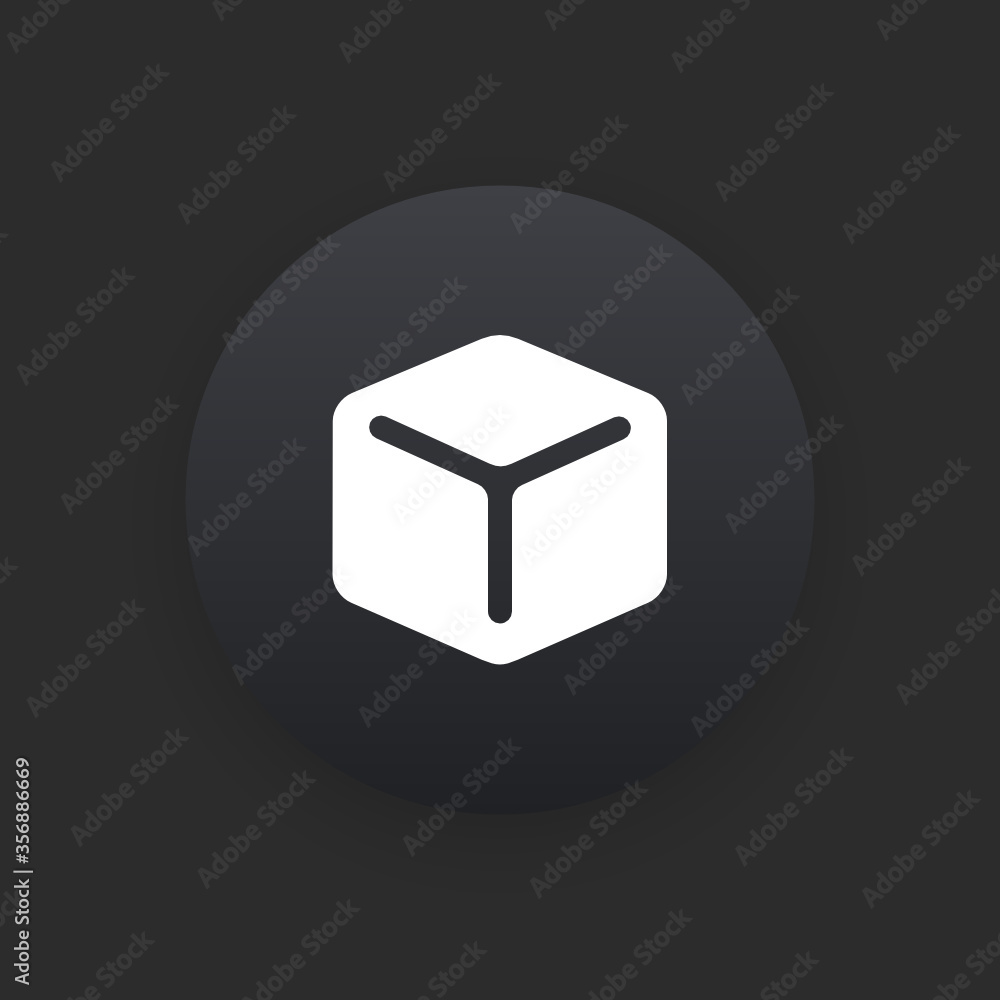 Poster Cube -  Matte Black Web Button