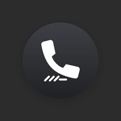 Phone Call -  Matte Black Web Button