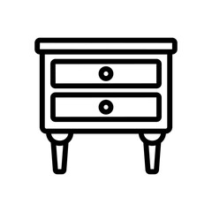 nightstand room furniture icon vector. nightstand room furniture sign. isolated contour symbol illustration