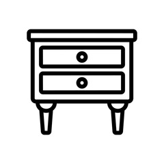 nightstand room furniture icon vector. nightstand room furniture sign. isolated contour symbol illustration