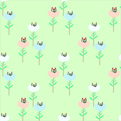 seamless nature of flower, branch, and leaves. Can use for print, template, fabric, presentation, textile, banner, poster, wallpaper, 