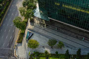 Singapore street from above
