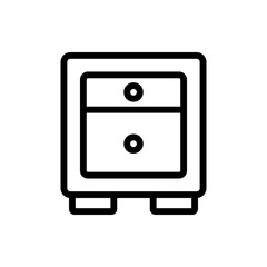 nightstand traditional house furniture icon vector. nightstand traditional house furniture sign. isolated contour symbol illustration