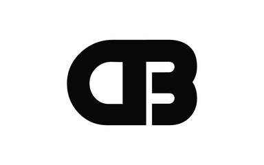 DB or BD Letter Initial Logo Design, Vector Template