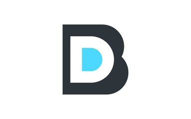 DB or BD Letter Initial Logo Design, Vector Template