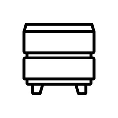 nightstand home furniture icon vector. nightstand home furniture sign. isolated contour symbol illustration