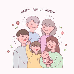 가정의 달 컨셉 일러스트