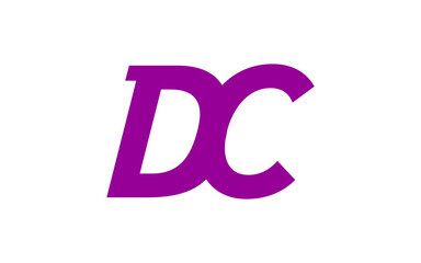 DC or CD Letter Initial Logo Design, Vector Template
