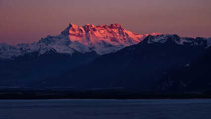 Les Dents du Midi & lake