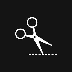 Scissors icon. Vector scissors isolated on background