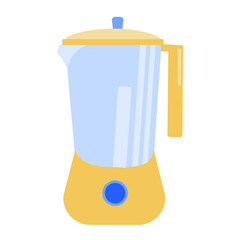 Cappuccino machine a white background.  Kitchen appliance. Equipment for the kitchen. Vector illustration in flat style.