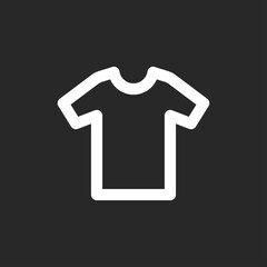 Shirt icon, Clothes silhouette, vector symbol isolated on background.