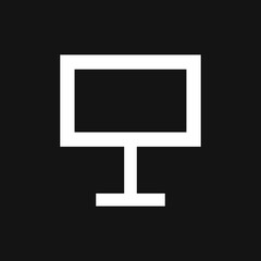 Signage icon. Signboard flat symbol. Illustration isolated on background.