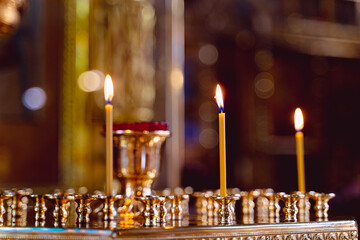 candles in the candlestick in the temple.