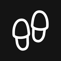 Slippers icon, vector illustration, fachion symbol isolated on background.